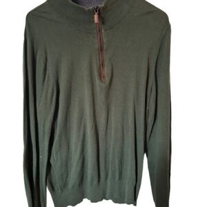 Men's Green Sweater with Zipper